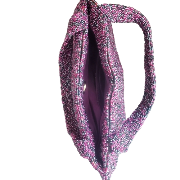 Purple Moyna purple beaded purse - Picture 3 of 10